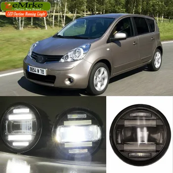 

eeMrke Car Styling For Nissan Note 2006-2013 EU 2in1 Multifunction LED Fog Lights DRL With Lens Daytime Running Lights