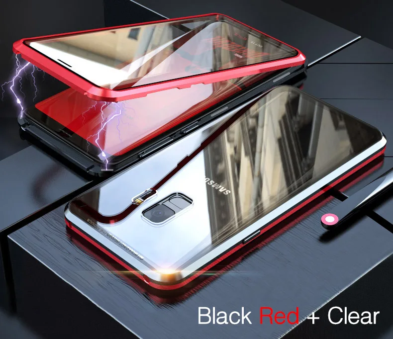 LUPHIE 360 Degree Full Magnetic Case For Samsung Galaxy S9 Plus Note 9 Glass Case (9)