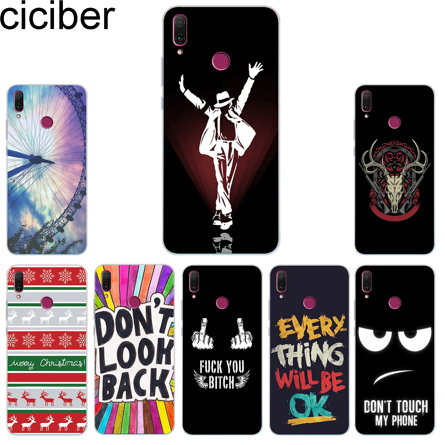 

ciciber Phone Case for Huawei Honor 10 9 8 lite 7A 8C 8X Note V10 Play Y9 Y7 Y6 Y5 Y3 Pro Prime 2017 2018 2019 Soft Cover Funda