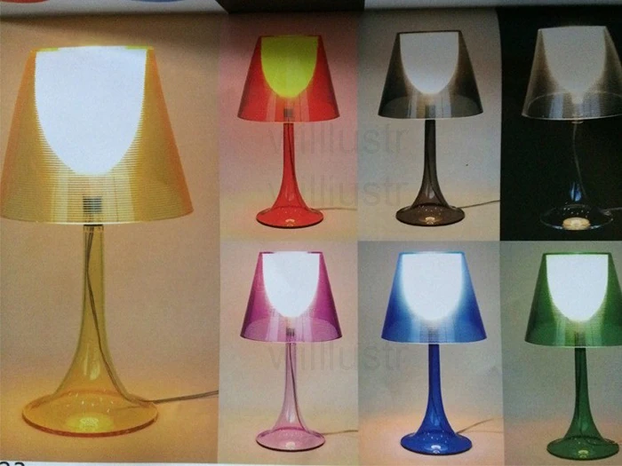 Copo de Vinho Moderno Candeeiro Mesa Sala Estar Quarto Hotel Escritório Sofá Lado Cabeceira Vermelho Transparente Preto Amarelo Luzes Leitura 11 Cheap transparent table lamp