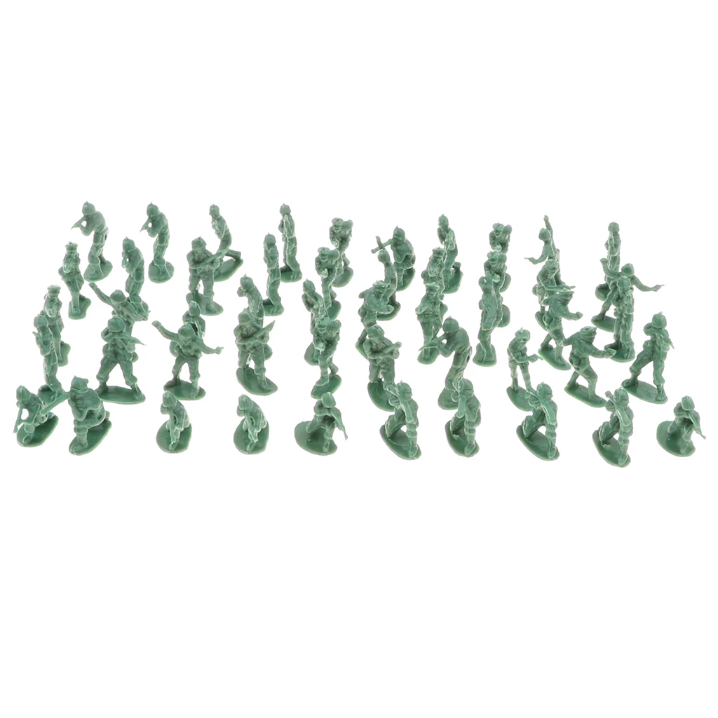 100 pcs 2cm Plastic Soldier Figures Toy Military Men Accessories