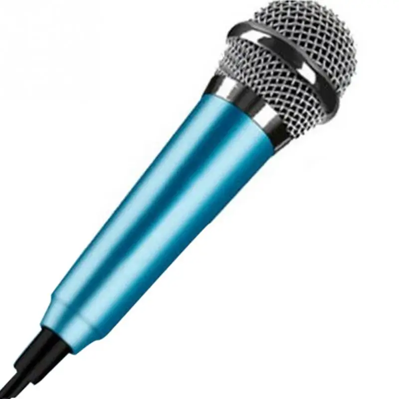 4 цвета портативный 3,5 мм стерео Студийный микрофон KTV Караоке мини микрофон для сотового телефона ноутбука ПК настольный 5,5 см* 1,8 см маленький размер микрофон