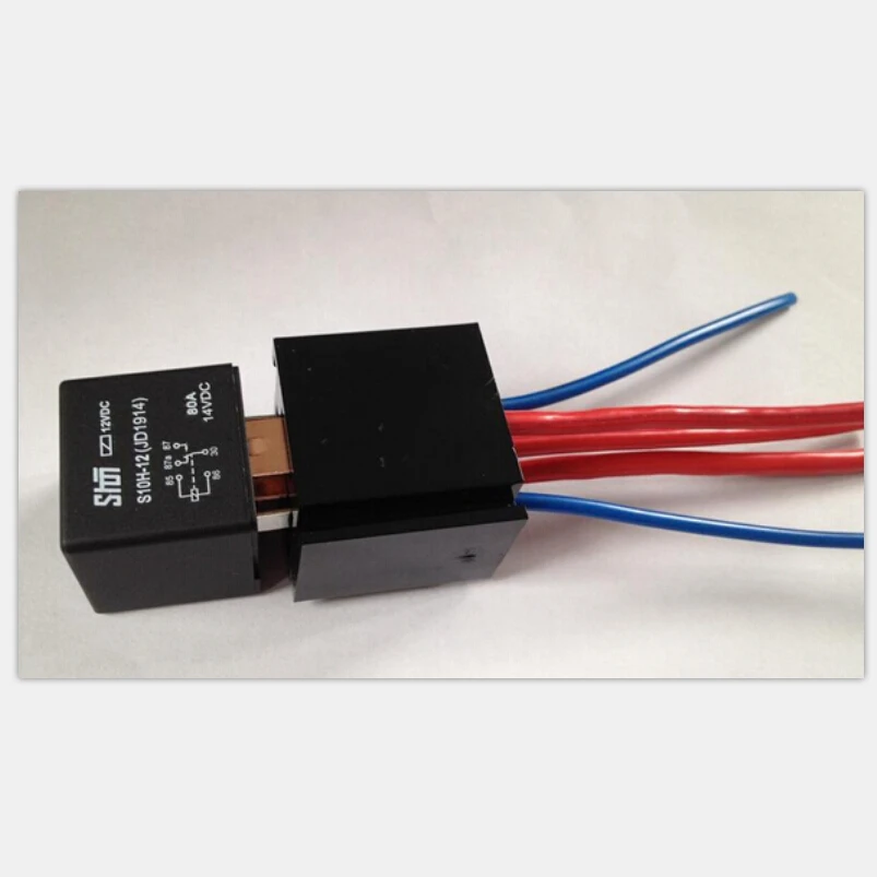 

High Quality Automobile relay + Relay Sockets with 2.5 square wire 5 pin JD1914 DC 12V 80A Automotive Lighting Controller