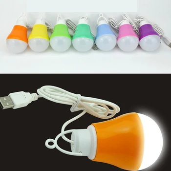 

New Trendy Hot Selling Colorful PVC Environmental 5V 5W USB Bulb Light portable Lamp for hiking camping travel