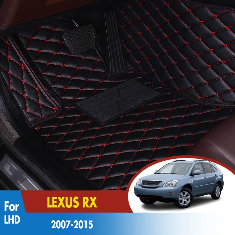 

LHD Car Floor Mats For LEXUS RX 2007 2008 2009 2010 2011 2012 2013 2014 2015 Artificial Leather Carpet Complete Set Liner