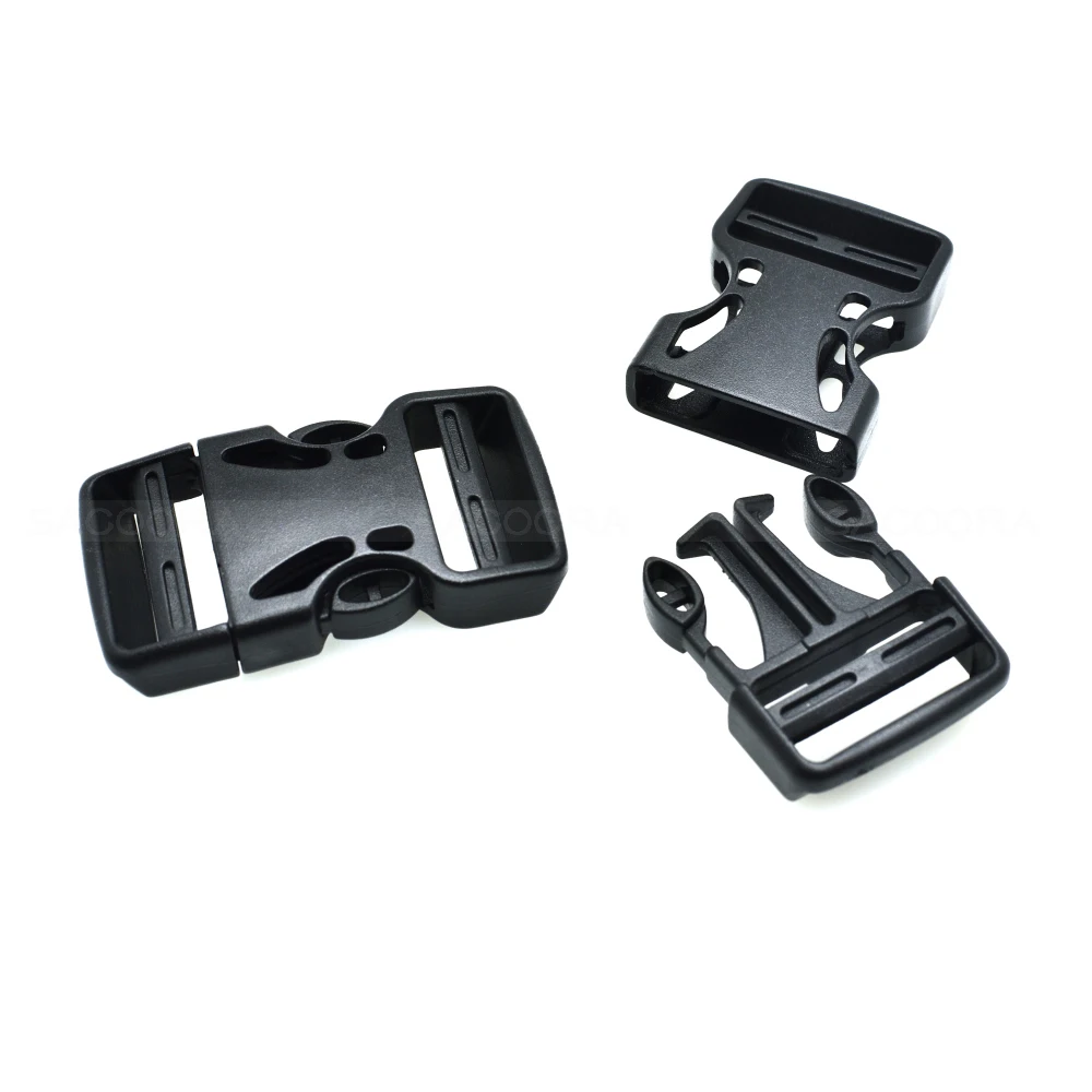 10 Pcs/Pack Quick Slip Keeper Buckle End Clip Slider Black For Molle  Tactical Backpack Adjusting Strap Webbing 15-50mm