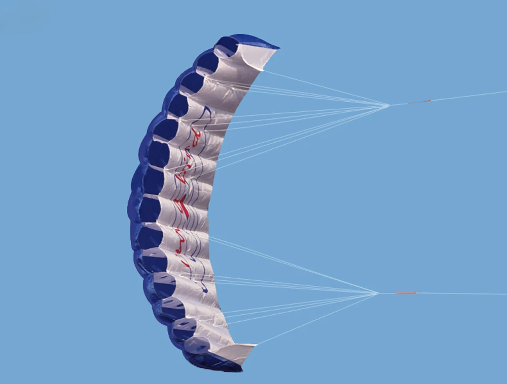 Спорт на открытом воздухе двойной линии трюк воздушный змей-параплан 1,4 м Мощность мягкой кайт с ручкой 30 м линии пляжный змей для