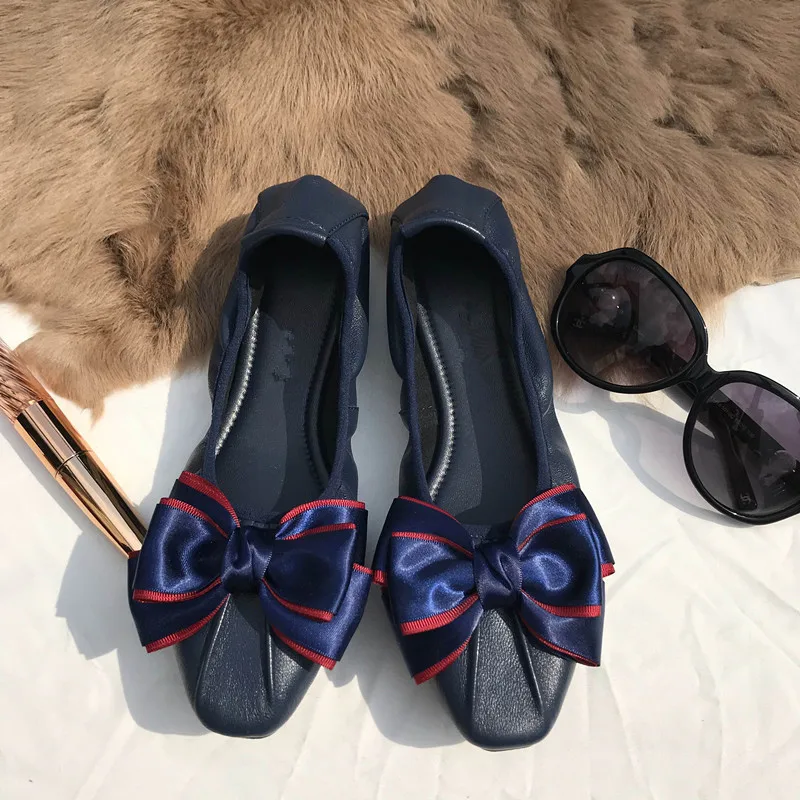 shearling ballet flats