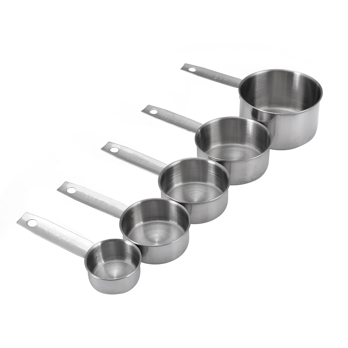 5pcsBakingMeasuringCupsSpoonsKitStainlessSteelFlourLiquid