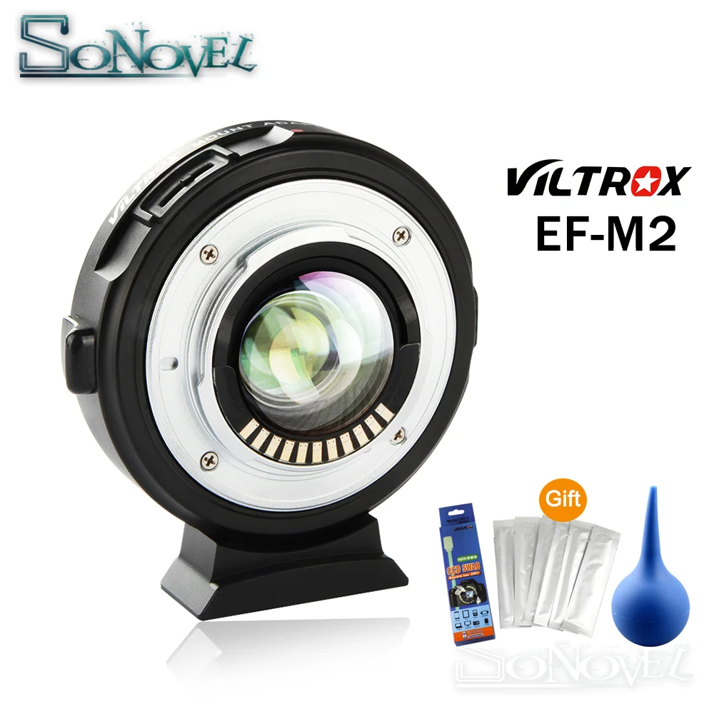 Viltrox фотовспышка с автофокусом EXIF 0.71X уменьшение скорости бустер адаптер для