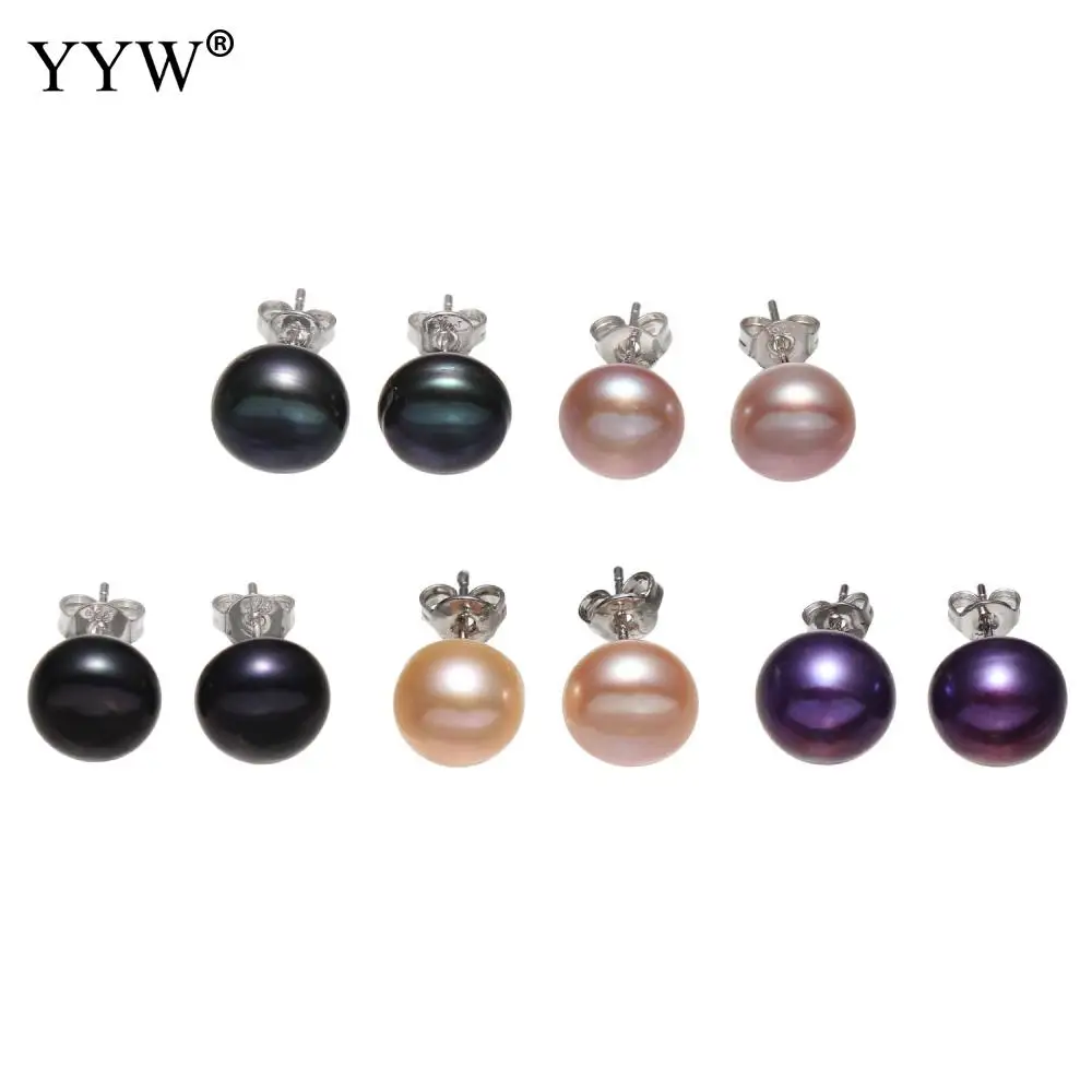 Us 1 56 40 Off Natural Pearl Stud Earring 9 12mm Purple Pink Black Blue Freshwater Pearls Silver Color Perlas Earrings Women Oorbellen In Us 1 56 40 Off Natural Pearl Stud Earring 9 12mm Purple Pink Black Blue Freshwater Pearls Silver Color Perlas Earrings Women Oorbellen In
