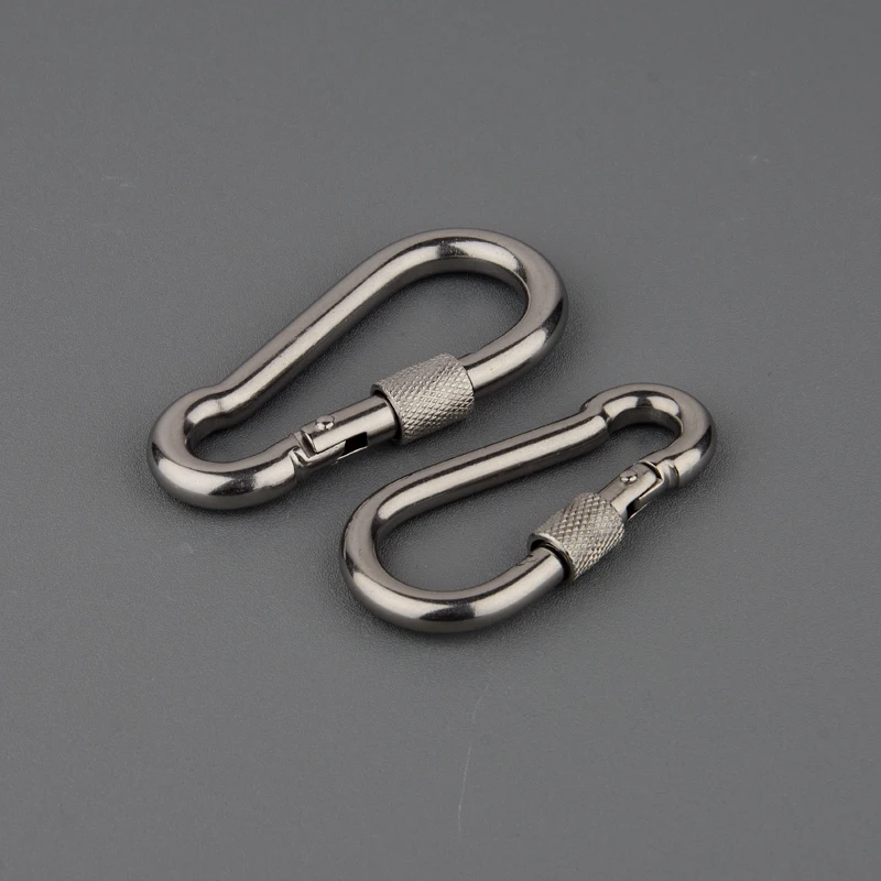 

10Pcs 304 Steel Carabiner Keychain Outdoor Camping Climbing Snap Clip Lock Buckle Hook Sports Bottle Buckle Magnet Fishing Tool