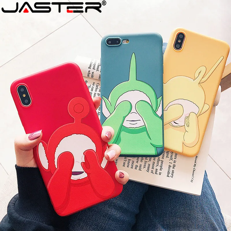 

Cute Teletubbies For iPhone Xs XR Max Mobile Phone Shell For iPhone 6s 7 8 Plus Pure color Soft Anti-knock Mobile Phone Shell