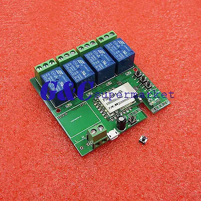 

DC 5V WiFi Wireless Switch Relay Delay Module 4-way control for Smart Hom