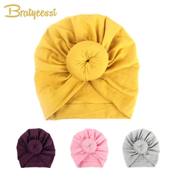 

Fashion Donut Baby Hat Newborn Elastic Cotton Baby Beanie Cap Multicolor Infant Turban Hats 1 PC