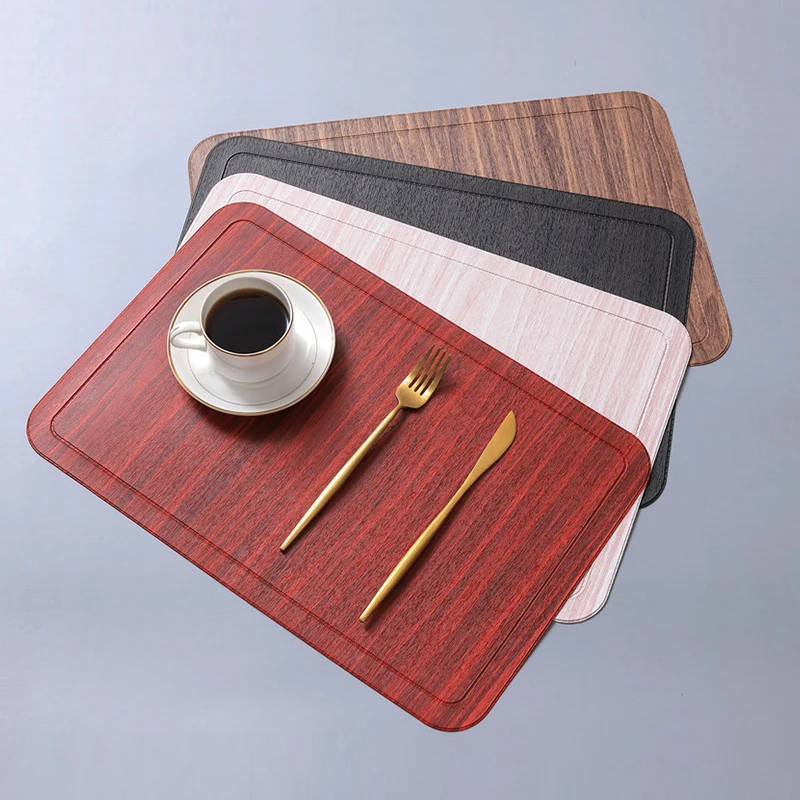 

PVC Placemat For Dinner Table Plastic Heat-insulated Pad Waterproof Non Slip Mats Home Decoration 1pcs