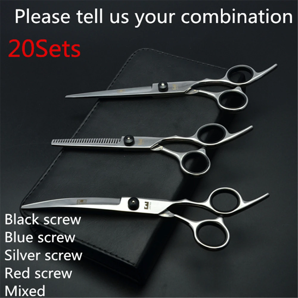 20Sets Suit 7'' Japan Kasho Professional Pets Hair Grooming Scissors Cutting Shears+ Thinning