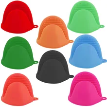 1 шт. силиконовые Кухня Организатор изоляцией тепла горшок клипы Микроволновая печь перчатки плита клип anti-ошпарить утолщаются Кухня перчатки