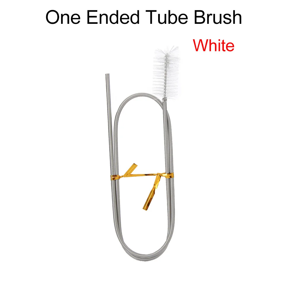 Flexible Cleaning Ended Brush Double Tube Filter Pump Hose clean Brush for Aquarium Pipe Lever Cleaning Tools Multiple Use - Цвет: white 1