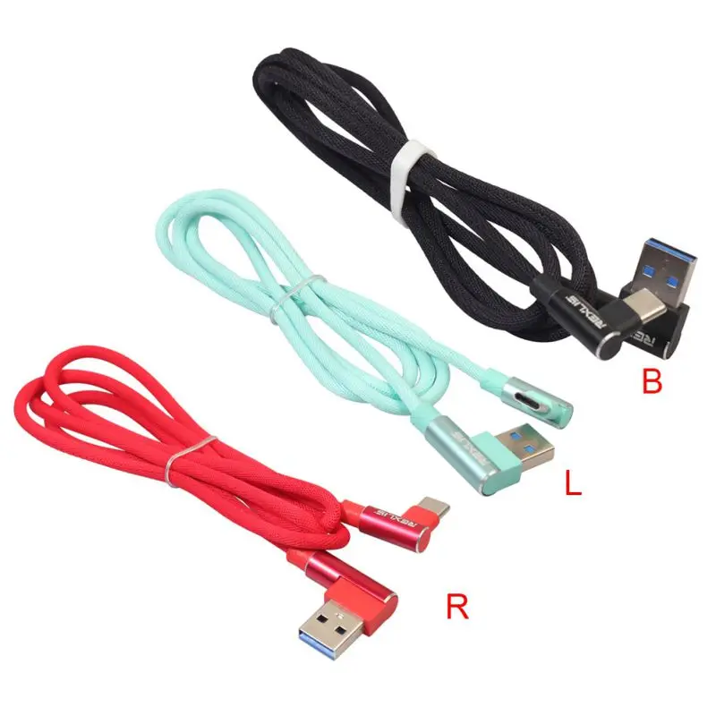 العالمي USB 2.0 إلى نوع-C كابل شاحن الهاتف عالية الجودة زاوية الحق مزين سريع وصلة شحن لأجهزة سامسونج iphone xiaomi hu