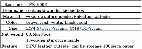 Модная коричневая деревянная конструкция прямоугольная кожаная коробка для салфеток коробка-держатель для салфеток Диспенсер Чехол бумажные полотенца fro домашний декор PZJH002