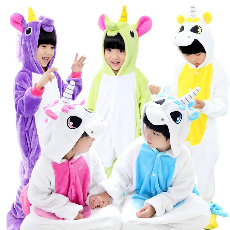 Детские пижамы с капюшоном и единорогом, Ститч, панда, пижама с капюшоном для мальчиков и девочек, детская одежда для костюмированной вечеринки, одежда для сна с животными