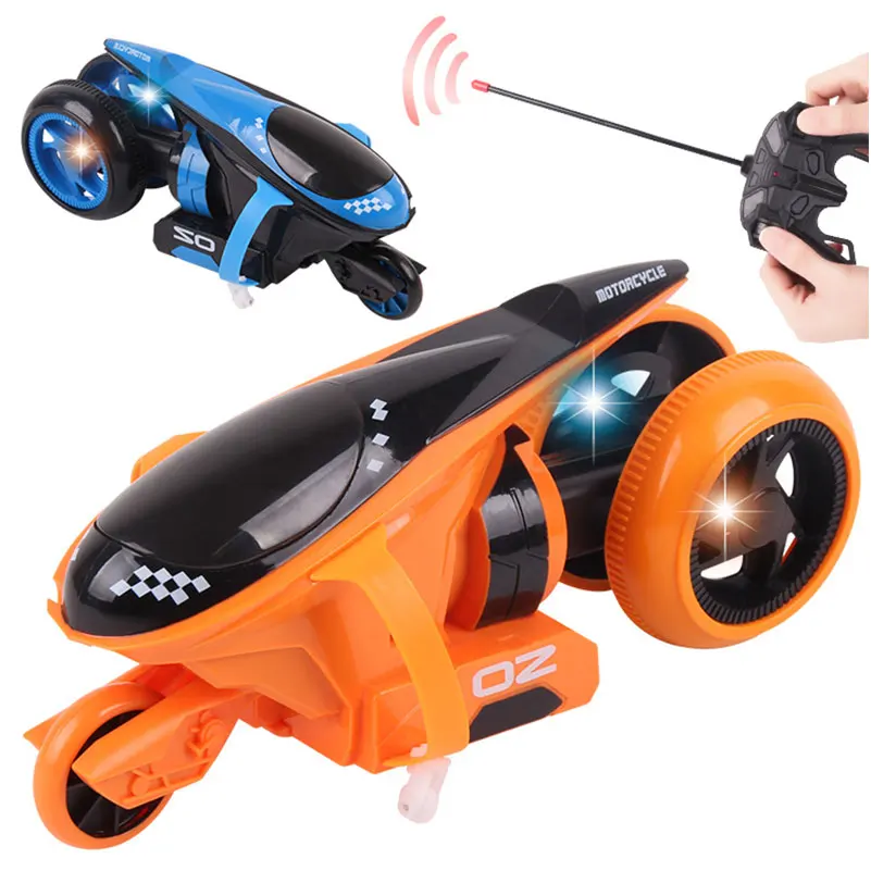 

Funny RC Motorcycle Drift Wheels Stunt Electric Motor with Light RC Motorbike Model Electricl Motor Toys for Children Gifts