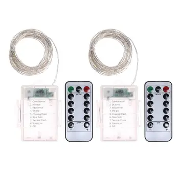 

2pcs 50 LED Colorful Remote Control Lamp Wedding Party Decor String Light