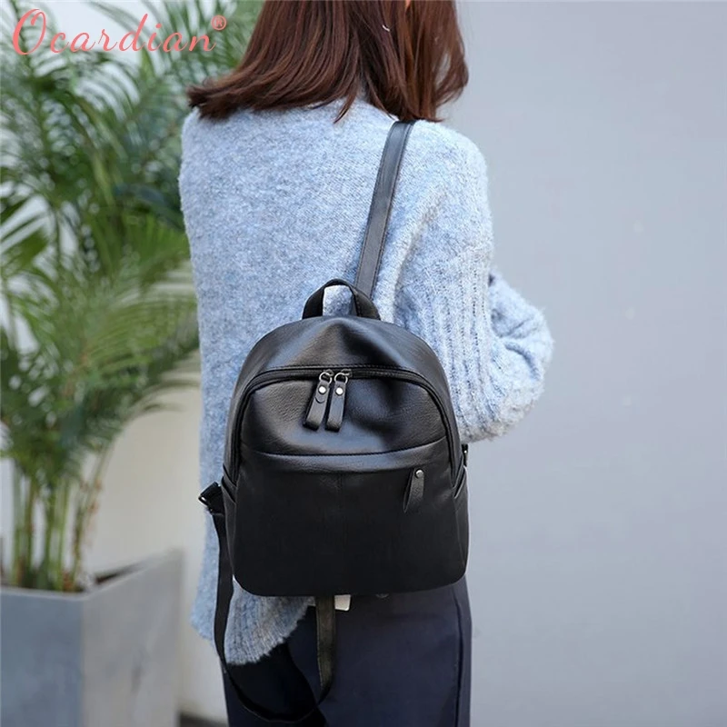 OCARDIAN 2019 Backpack Fresh Style Women Fashion Versatile Leather Large Capacity Travel Bag Drop #0716 | Багаж и сумки