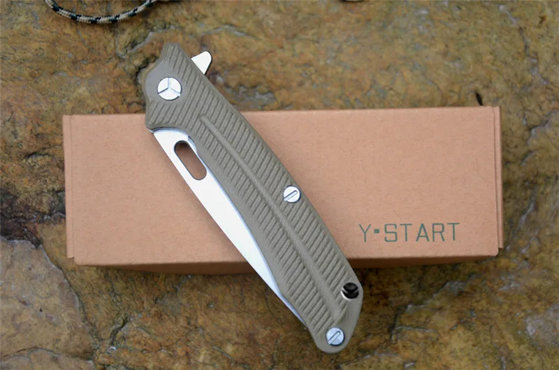 YSTART складной нож LK5013 шарикоподшипник шайба 440C Лезвие G10 Ручка Открытый Кемпинг