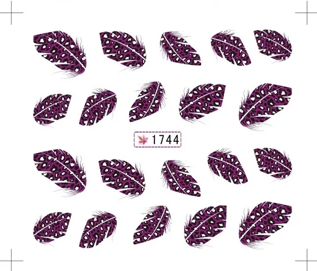 Aliexpress.com : Buy 3 sheet 12 type Feather Nail Water Stickers