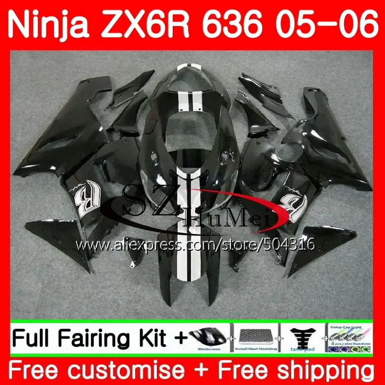 Средства ухода за кожей для KAWASAKI NINJA 600CC ZX 6R 05-06 ZX-636 ZX636 9SH6 ZX6R 05 06 ZX600 ZX 636 ZX-6R 2005 палка черный 2006 обтекатели комплект