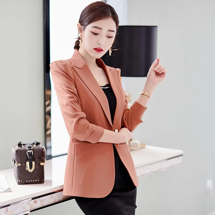 

Autumn Spring Women's Blazer Elegant Lady Blazers Suits Coat Plus Size Women's Jacket Suit