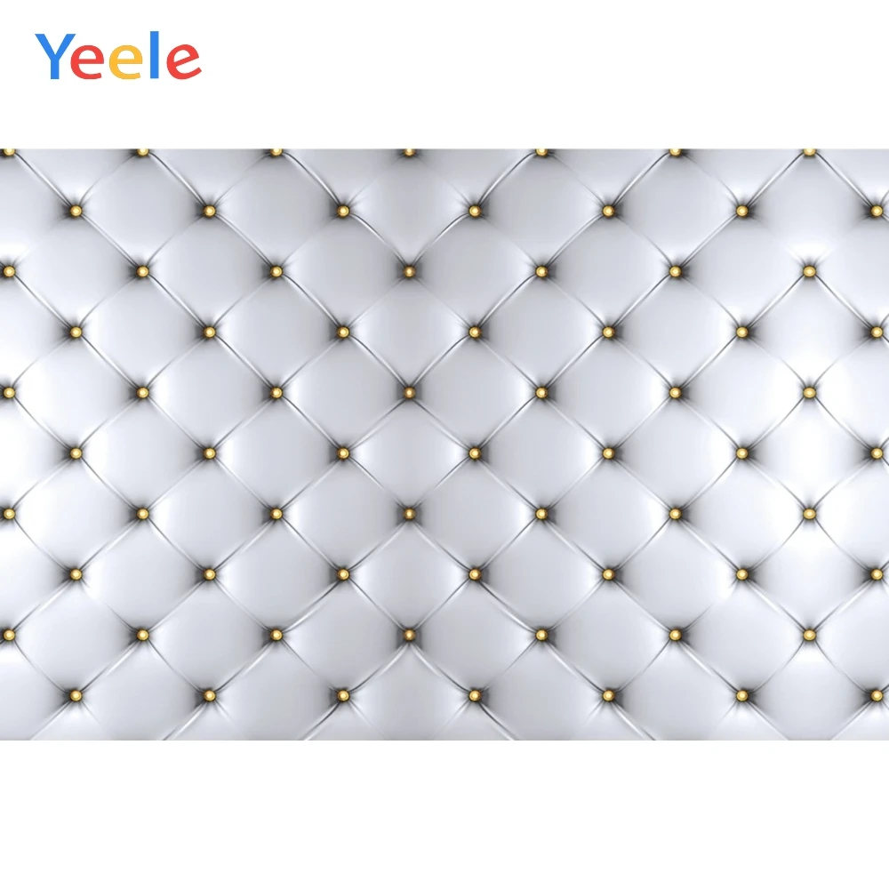 

Yeele Silver Headboard Surface Sofa Leather Diamond Party Pattern Baby Photo Backgrounds Photographic Backdrops Photo Studio