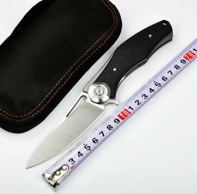 Best price at $142 Cheap Tactical Knife RUS Pocket Folding Knife S35V Blade TC4 Titanium Alloy + Carbon Fiber Handle Camping Hunting Survival Knives l1