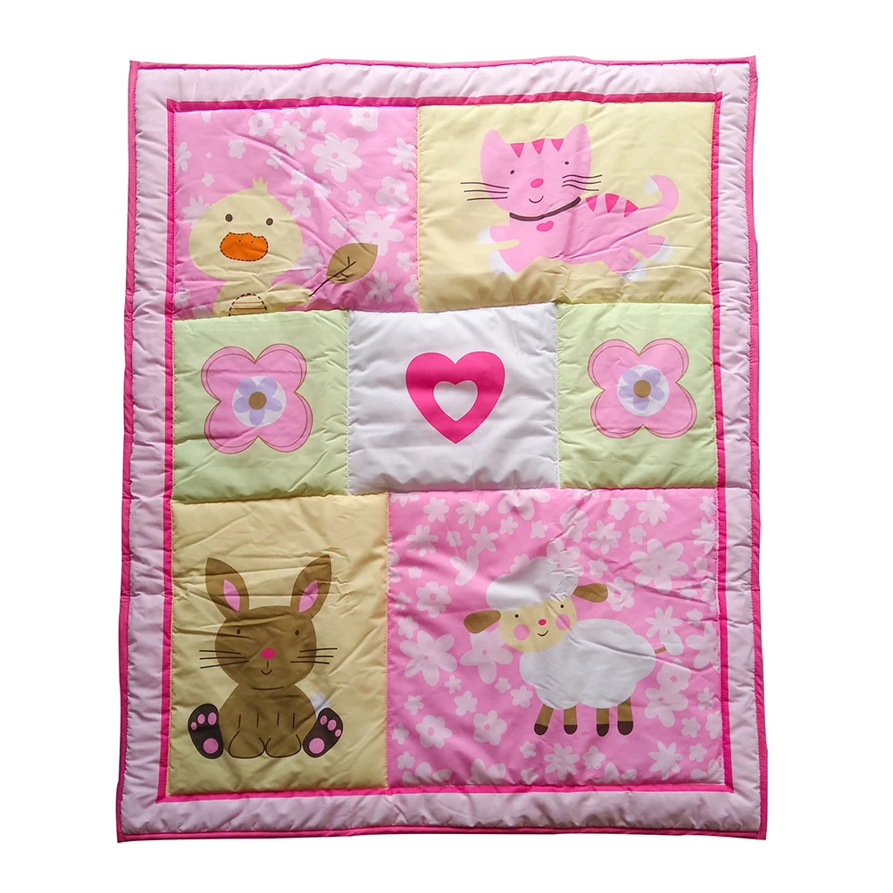 Hot Sale Cotton Printed Baby Blanket And Comforter-84*107cm For Newborn Boy Girl Baby Cartoon Animal Pattern Cotton Blanket