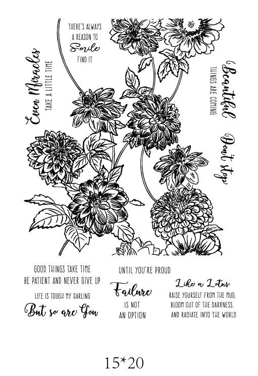 

flower Transparent Clear Stamps for DIY Scrapbooking/Card Making/Kids Christmas Fun Decoration Supplies