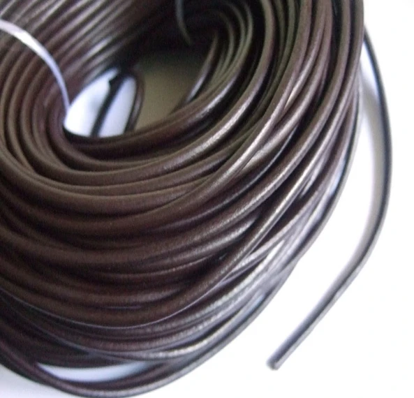 

100M/lot brown 1mm 2mm 1.5mm real wax Round COW Genuine Leather Cord Bracelet Necklace Cord DIY Rope String Findings Thread g462