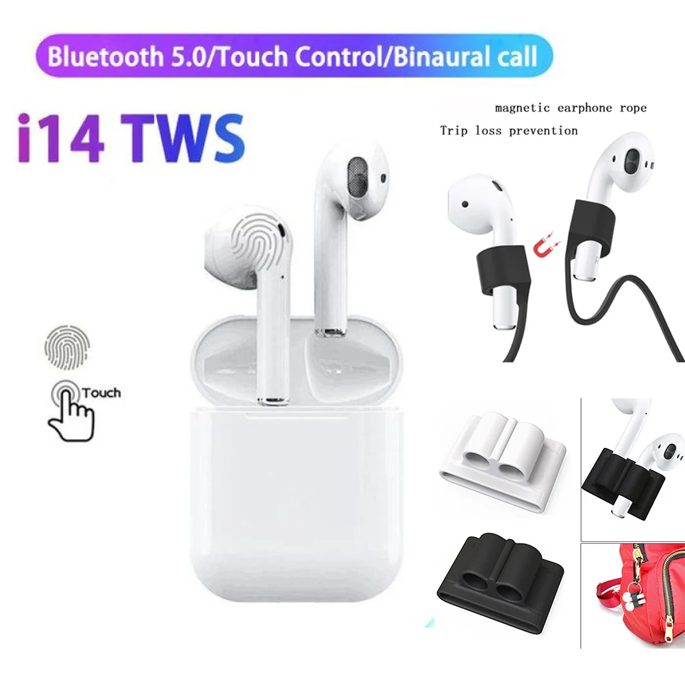 

2019 New i14 TWS 1:1 Air Touch control pods Wireless Bluetooth 5.0 e-a-r-p-o-d-s earphone i13 i11 i12 i10 i18 for iPhone Android