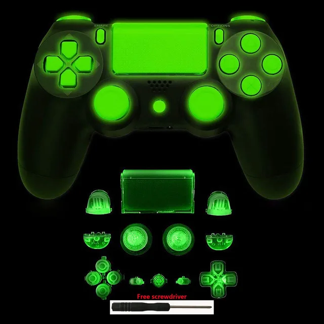 Glow In The Dark Full Buttons For Ps4 Controller, Trigger Dpad Thumbsticks For Ps4 Playstation 4 Free Screwdriver - Accessories - AliExpress