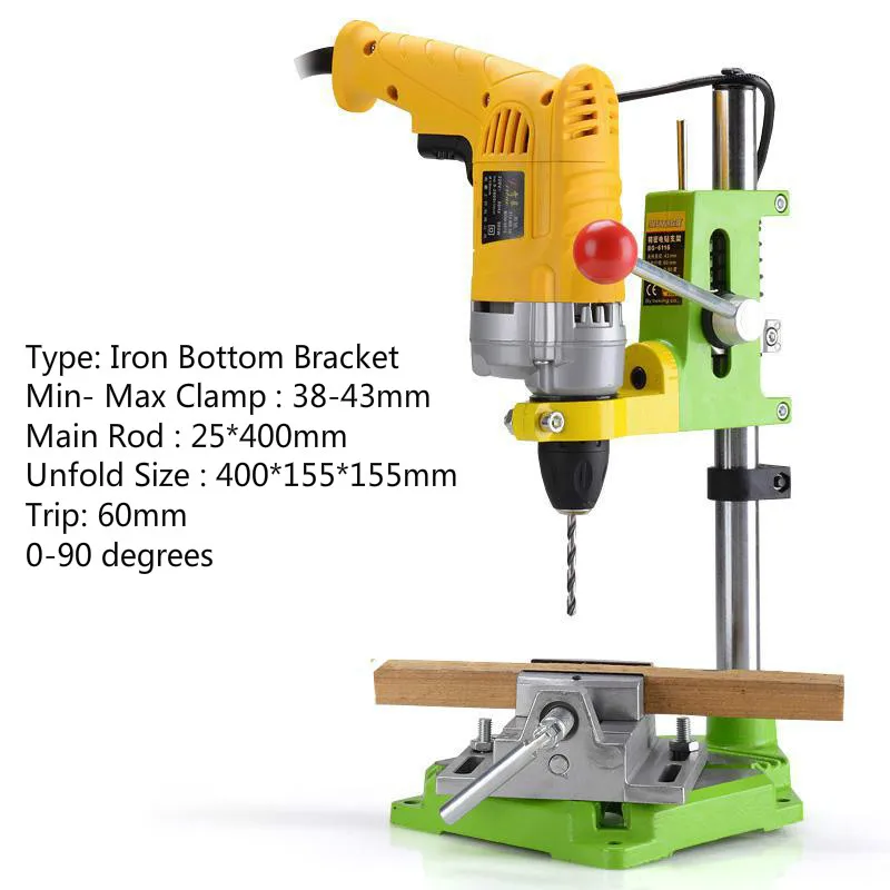 

Electric Power Drill Press Stand Table For Drill Workbench Repair Tool Clamp For Drilling,collet Table 0-90 Degrees