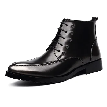 

Mens Boots Spring Leather Casual Work Safety Fishing Men Boots #MXZ811686