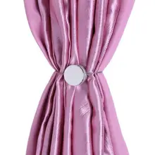 

Magnet Curtains Buckle Magnetic Curtains Tieback Holder Strap Curtain ClipTwo Round Free Installation Curtain Buckle Home Decor