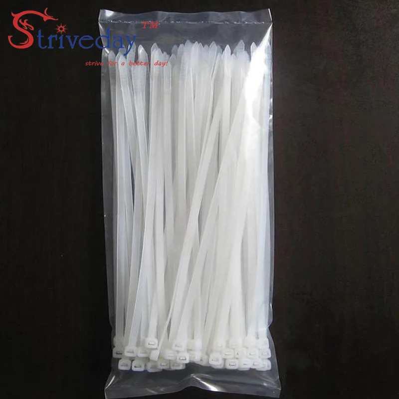

100pcs 4*100mm High Quality White Black Nylon cable ties Self-locking Cable Wiring Accessories Cable Ties Environmental Ties