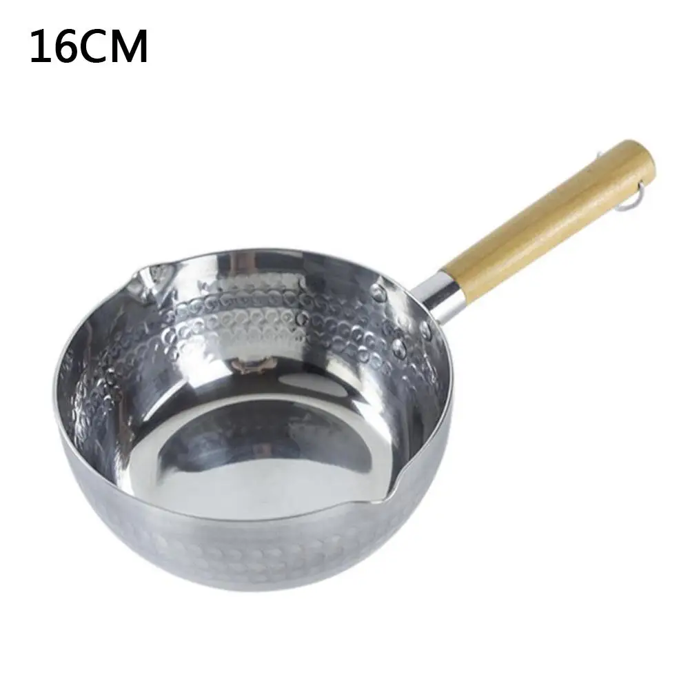 16/18/20/22/24 Cm Snow Pan Aluminum Nonstick Saucepan Wooden Handle Cooker Boiled Porridge Food For Gas Stoves Kitchen Supplies - Цвет: 16CM