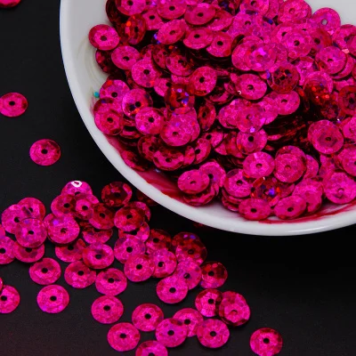 

2500pcs/lot (30g) 6mm cup round laser Hologram sequins PVC loose sequin Paillettes sewing Wedding craft Garment Scrapbook Mater