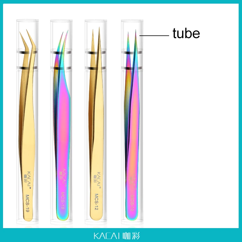 

Kacai Brand New MCS Series Premium Beauty Makeup Tweezers Mink Eyelashes Extension Top Quality Ultra Fine Tip Tweezers