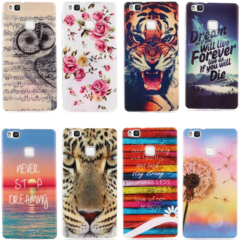 

For Huawei P9 Lite Case Cute Cartoon Animal Soft TPU Back Cover Case for Huawei Ascend P9 G9 Lite 5.2" Cell Phone Silicone Bags