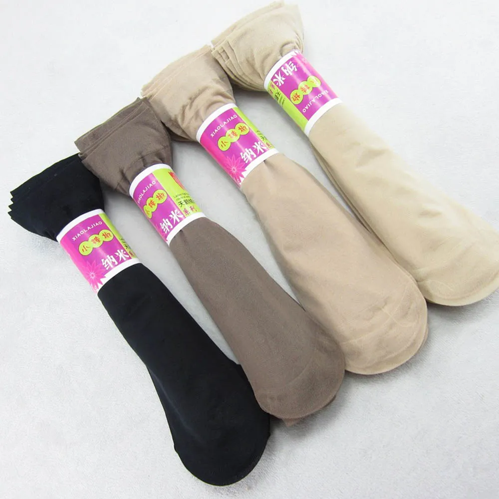 

10 Pairs/ lot Women Crystal Silk Short Socks Thin Transparent Crystal Silk Socks Women Lady Girl Summer Pure accessories