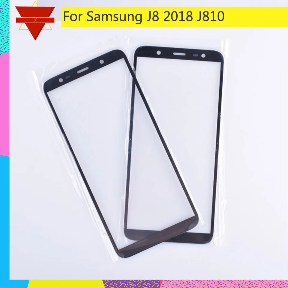 10 шт \ Лот для samsung Galaxy J8 J810 J810F сенсорный экран Переднее внешнее стекло для J8 J800Touch экран Объектив для J8 plus J805